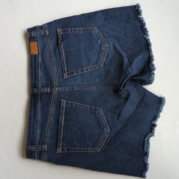 Seven 7 Weekend Short Frayed Hem Jean Shorts 6 Blue - Picture 12 of 16